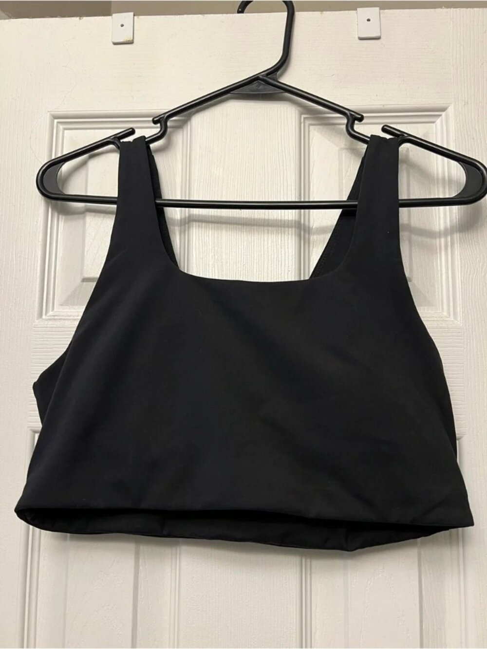 Buffbunny Collection Black Square Neck Crop Tank Top